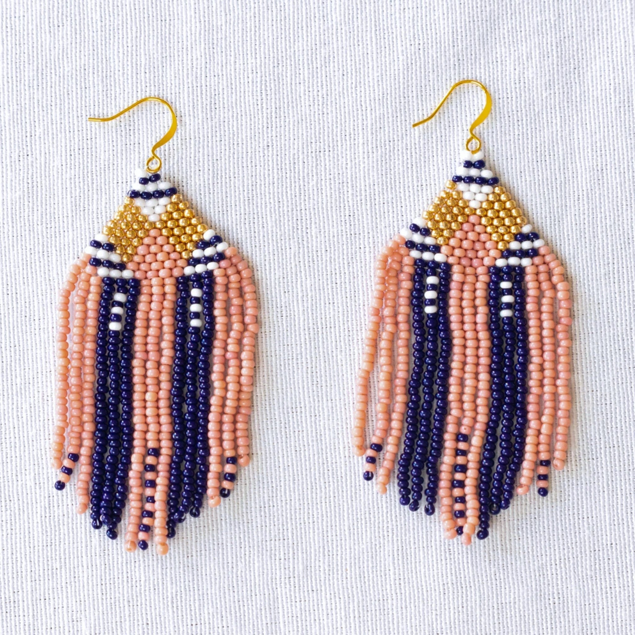 Gloria Seed Bead Earrings by Upavim Crafts