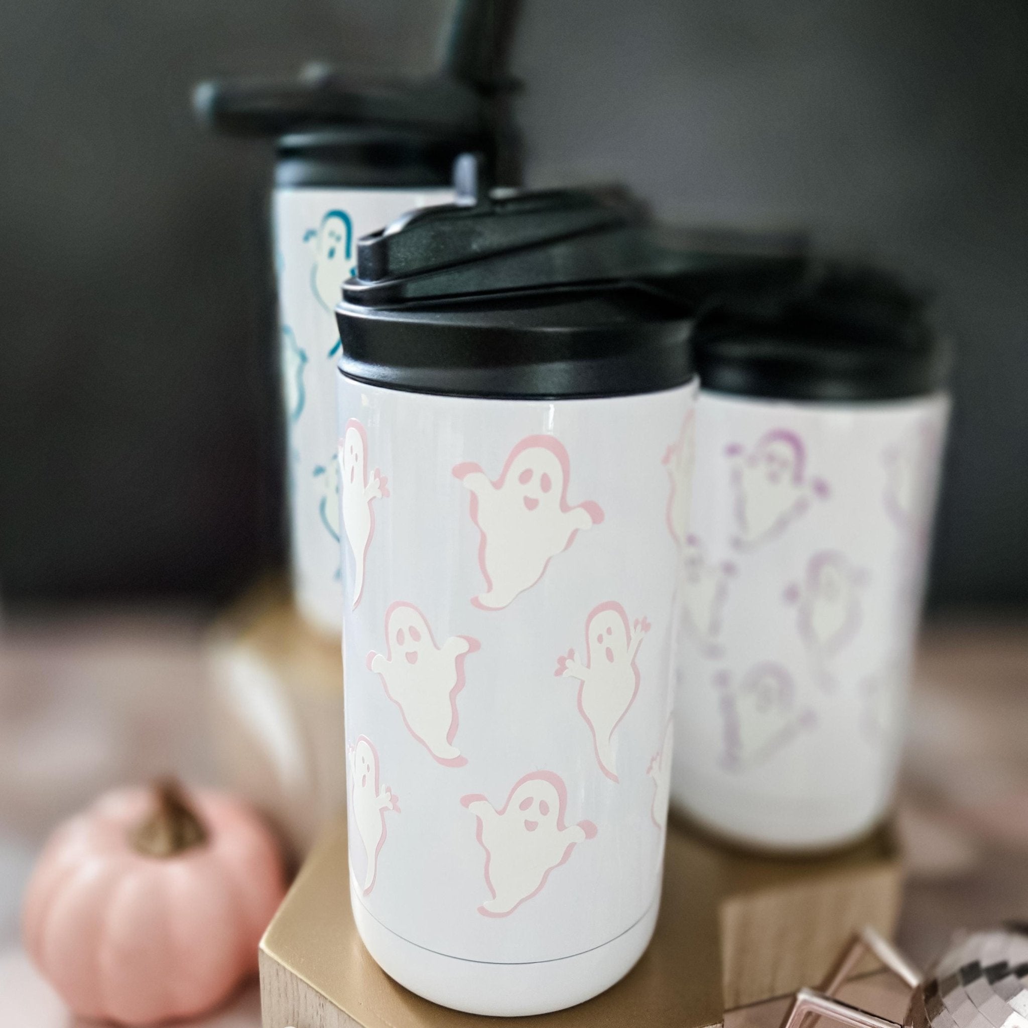 Glow in the Dark Ghost Straw Cup for Kids Drinkware La Vie Bien Glow in the Dark Ghost Straw Cup for Kids