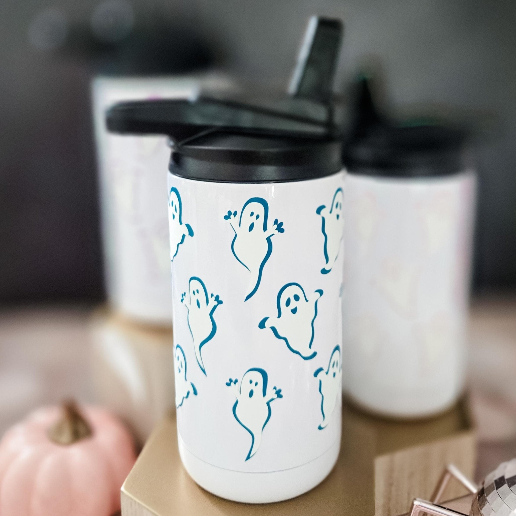 Glow in the Dark Ghost Straw Cup for Kids Drinkware La Vie Bien Glow in the Dark Ghost Straw Cup for Kids