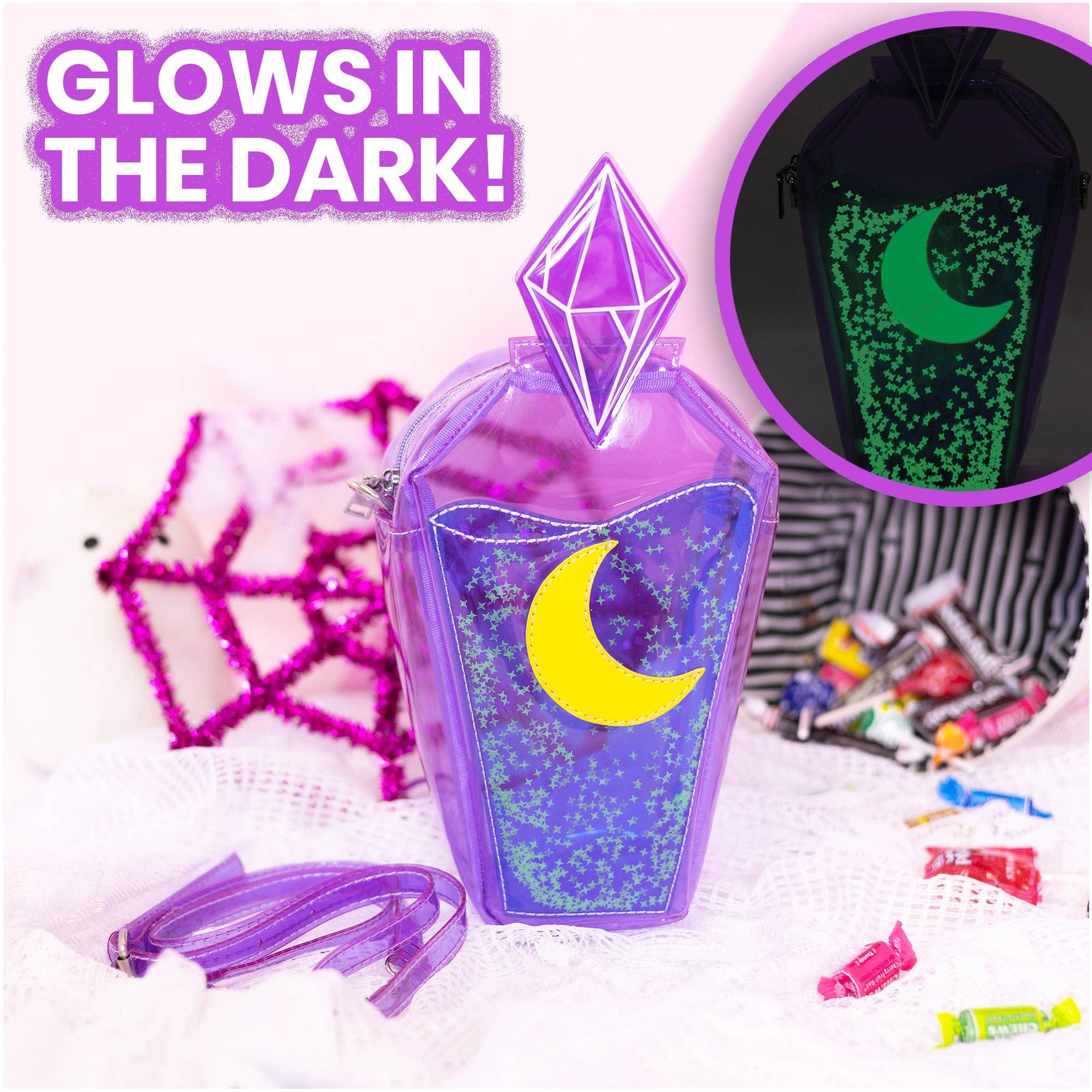 Glow in the Dark Potion Bottle Handbag | Semi - Transparent Adjustable Strap Purse Bag Handbag La Vie Bien Glow in the Dark Potion Bottle Handbag | Semi - Transparent Adjustable Strap Purse Bag