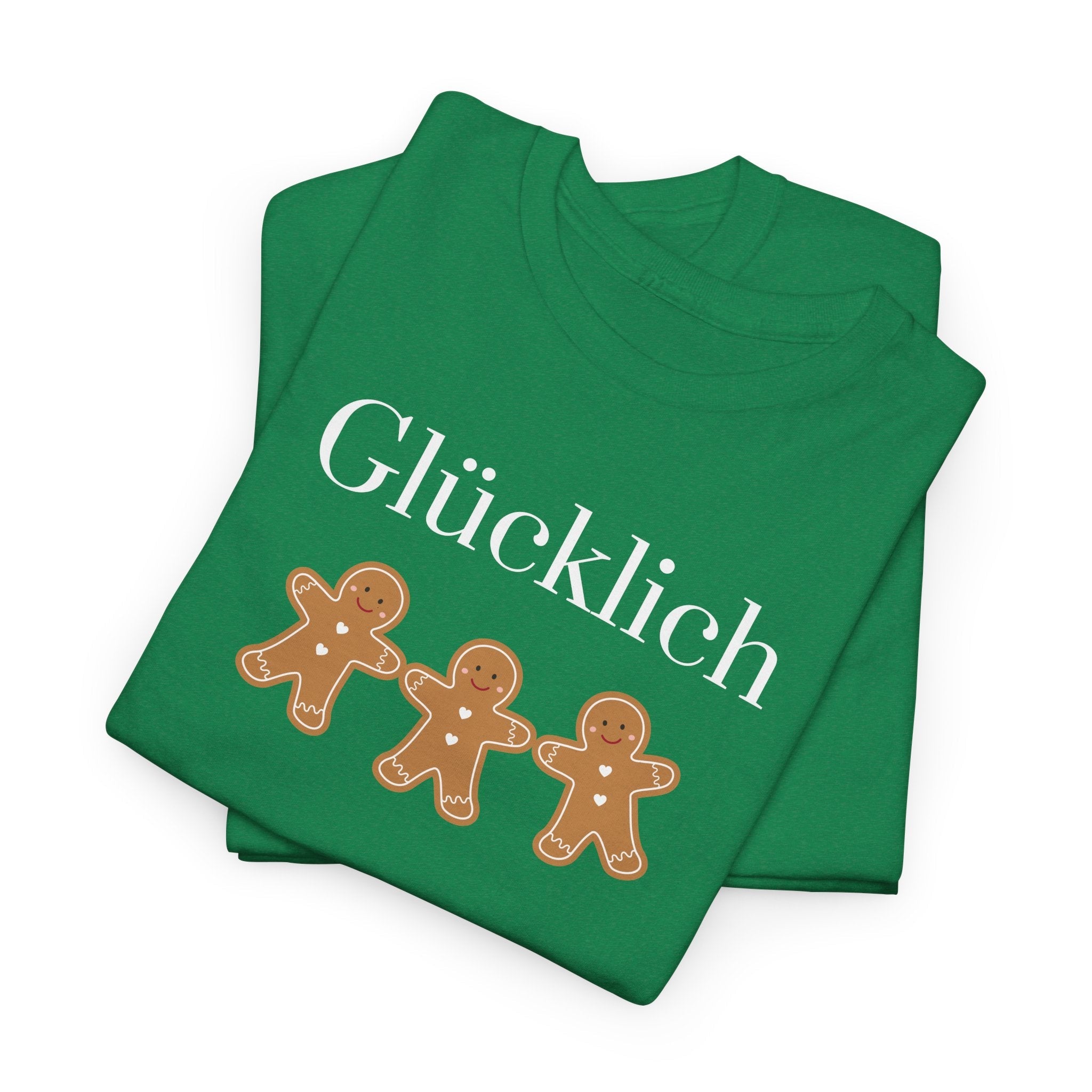 Glücklich German Gingerbread Buddies Christmas unisex Tee Shirt T-Shirt La Vie Bien Glücklich German Gingerbread Buddies Christmas unisex Tee Shirt