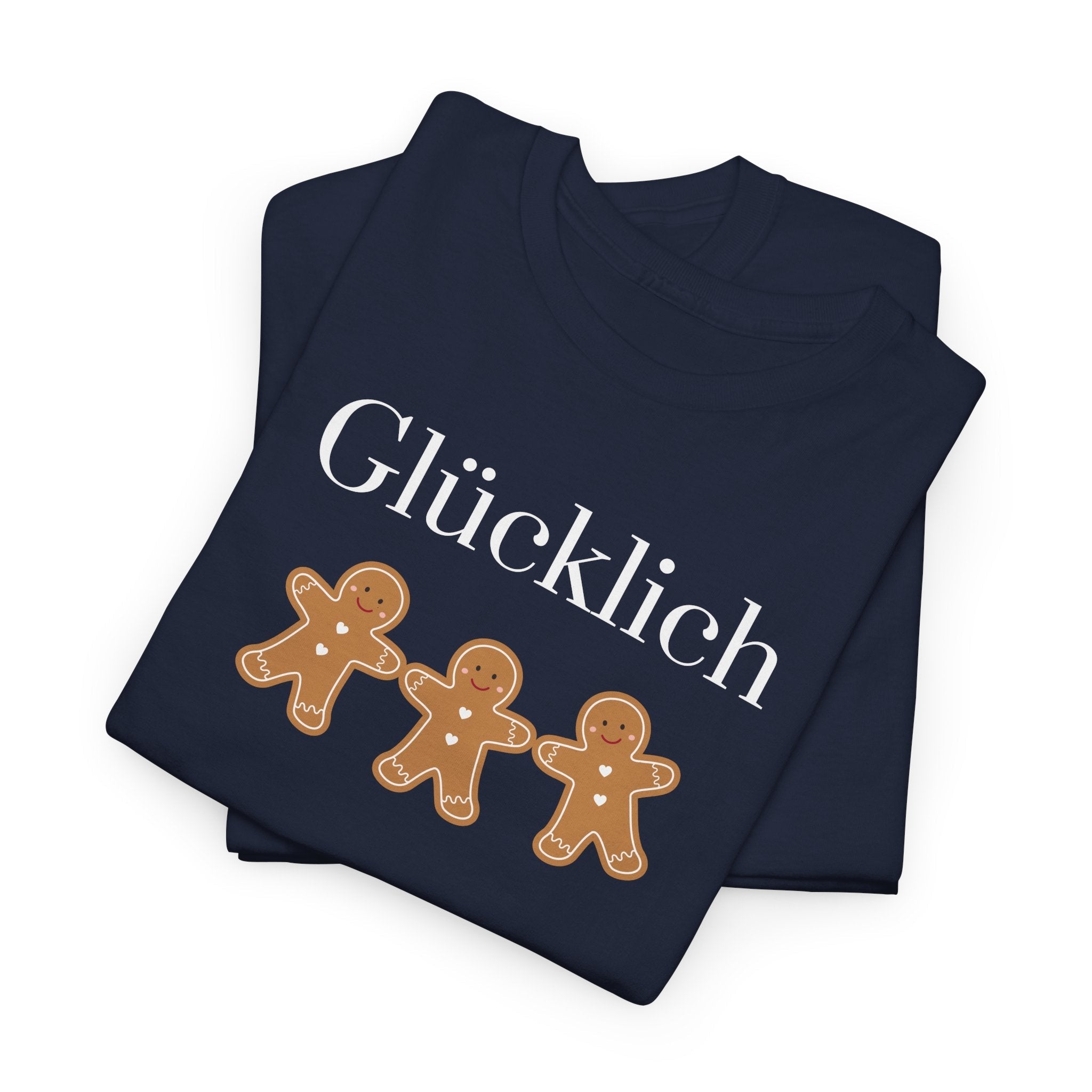 Glücklich German Gingerbread Buddies Christmas unisex Tee Shirt T-Shirt La Vie Bien Glücklich German Gingerbread Buddies Christmas unisex Tee Shirt