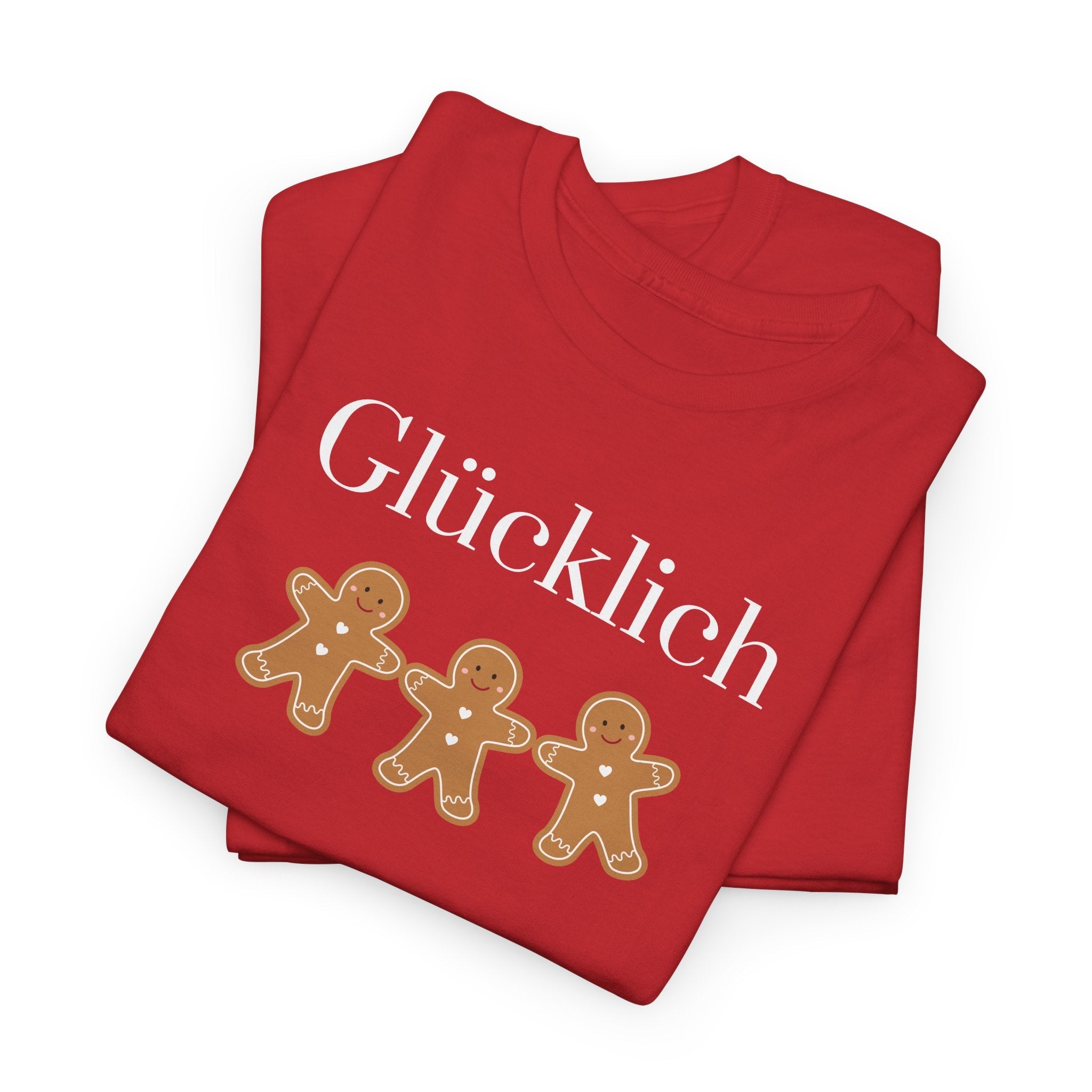 Glücklich German Gingerbread Buddies Christmas unisex Tee Shirt T-Shirt La Vie Bien Glücklich German Gingerbread Buddies Christmas unisex Tee Shirt