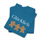 Glücklich German Gingerbread Buddies Christmas unisex Tee Shirt T-Shirt La Vie Bien Glücklich German Gingerbread Buddies Christmas unisex Tee Shirt