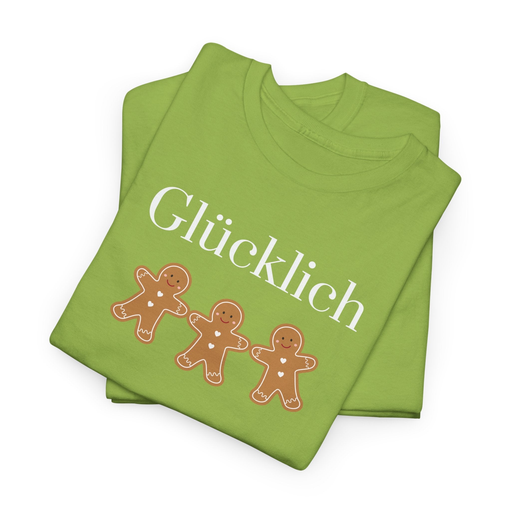 Glücklich German Gingerbread Buddies Christmas unisex Tee Shirt T-Shirt La Vie Bien Glücklich German Gingerbread Buddies Christmas unisex Tee Shirt