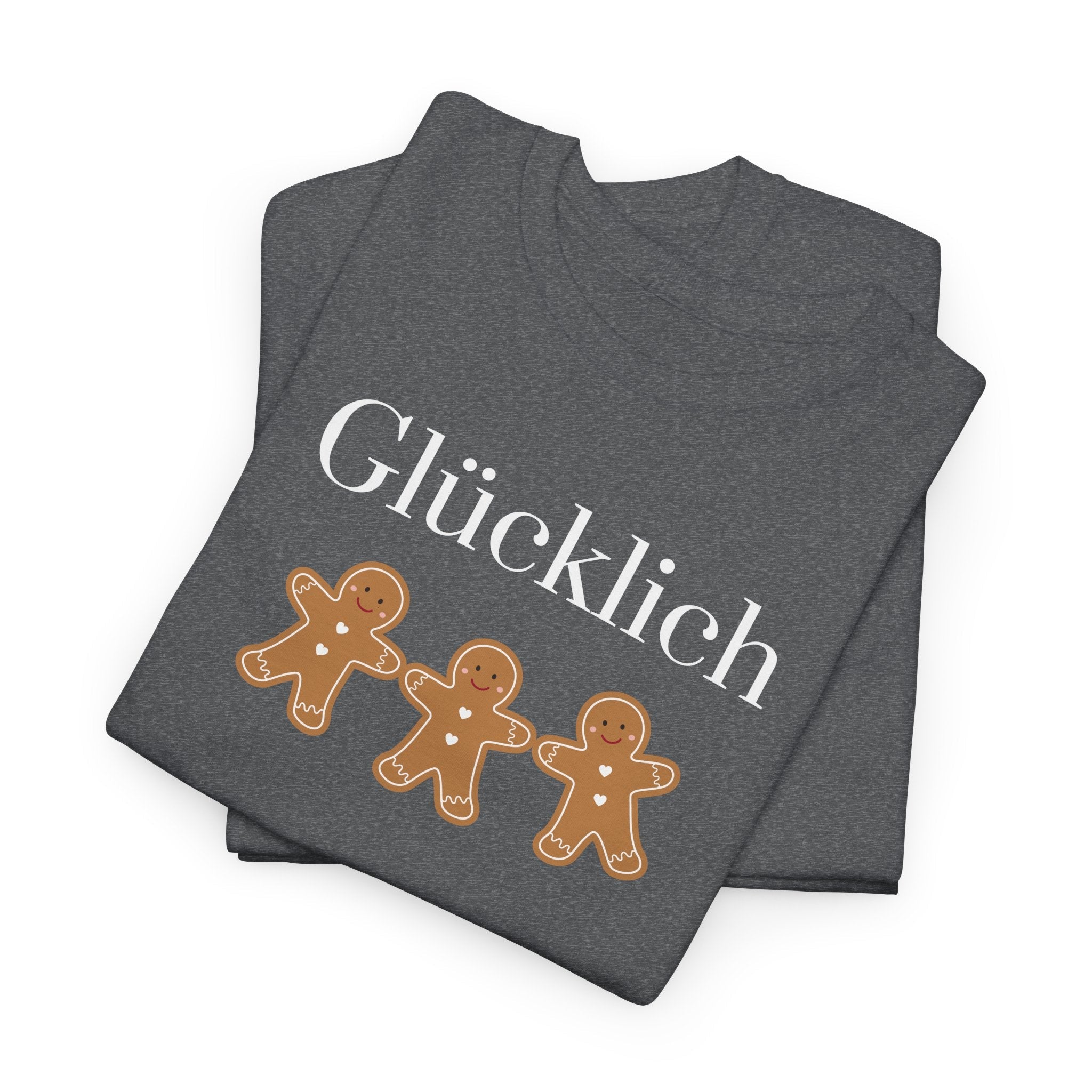 Glücklich German Gingerbread Buddies Christmas unisex Tee Shirt T-Shirt La Vie Bien Glücklich German Gingerbread Buddies Christmas unisex Tee Shirt
