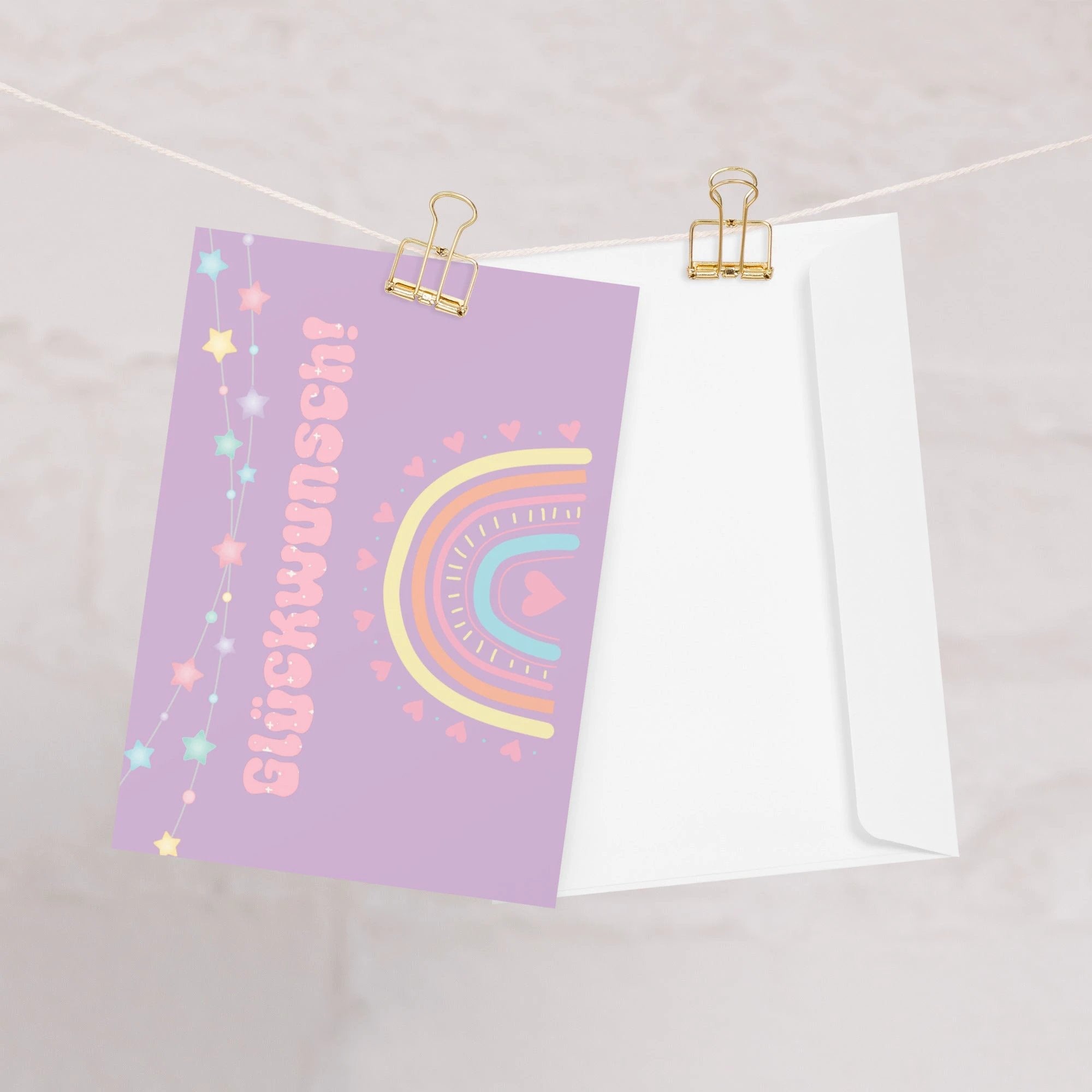 Glückwunsch! German congratulations Greeting card by La Vie Bien