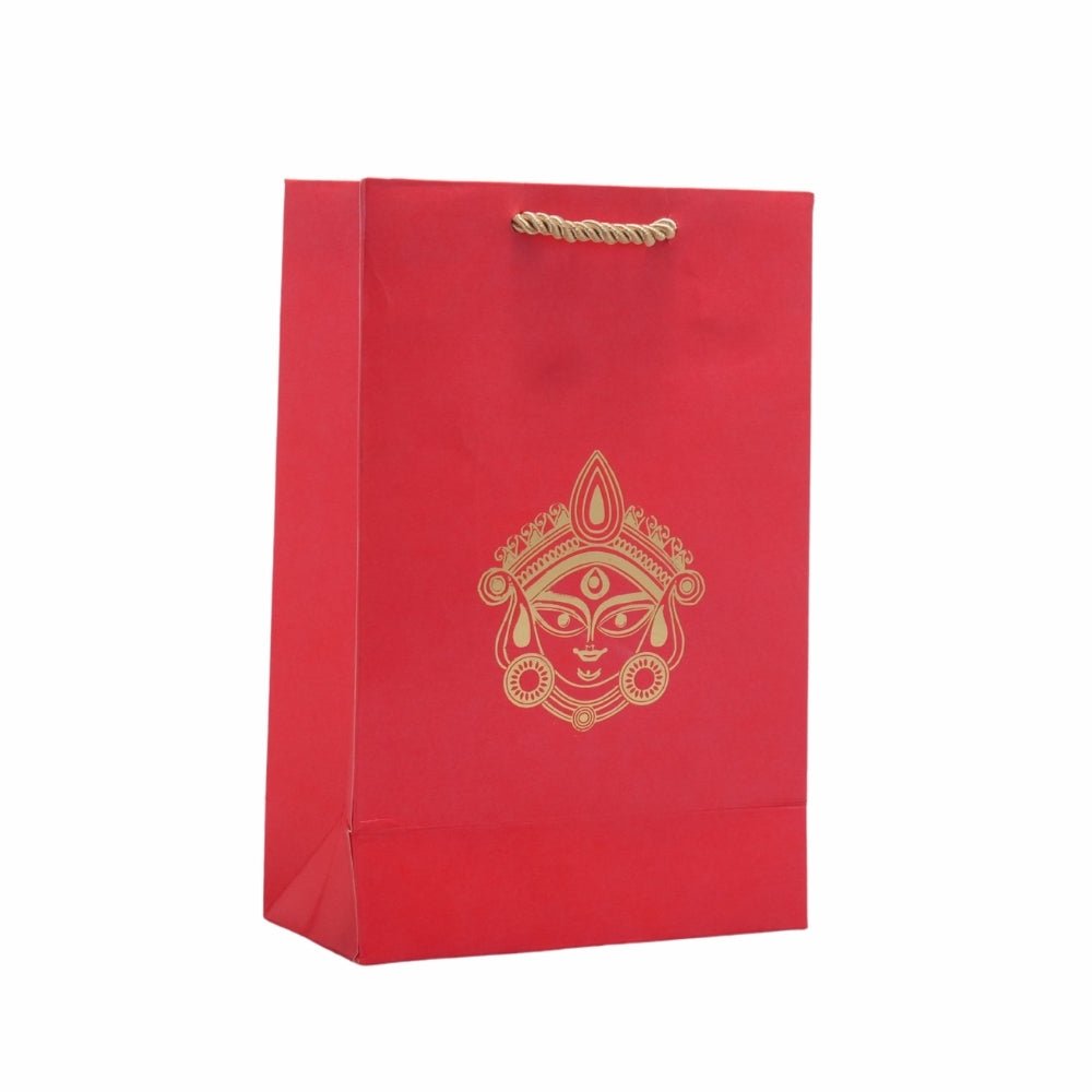 Goddess Durga Face Printed Paper Bag, Set of 10 Favors & Return Gifts La Vie Bien Goddess Durga Face Printed Paper Bag, Set of 10