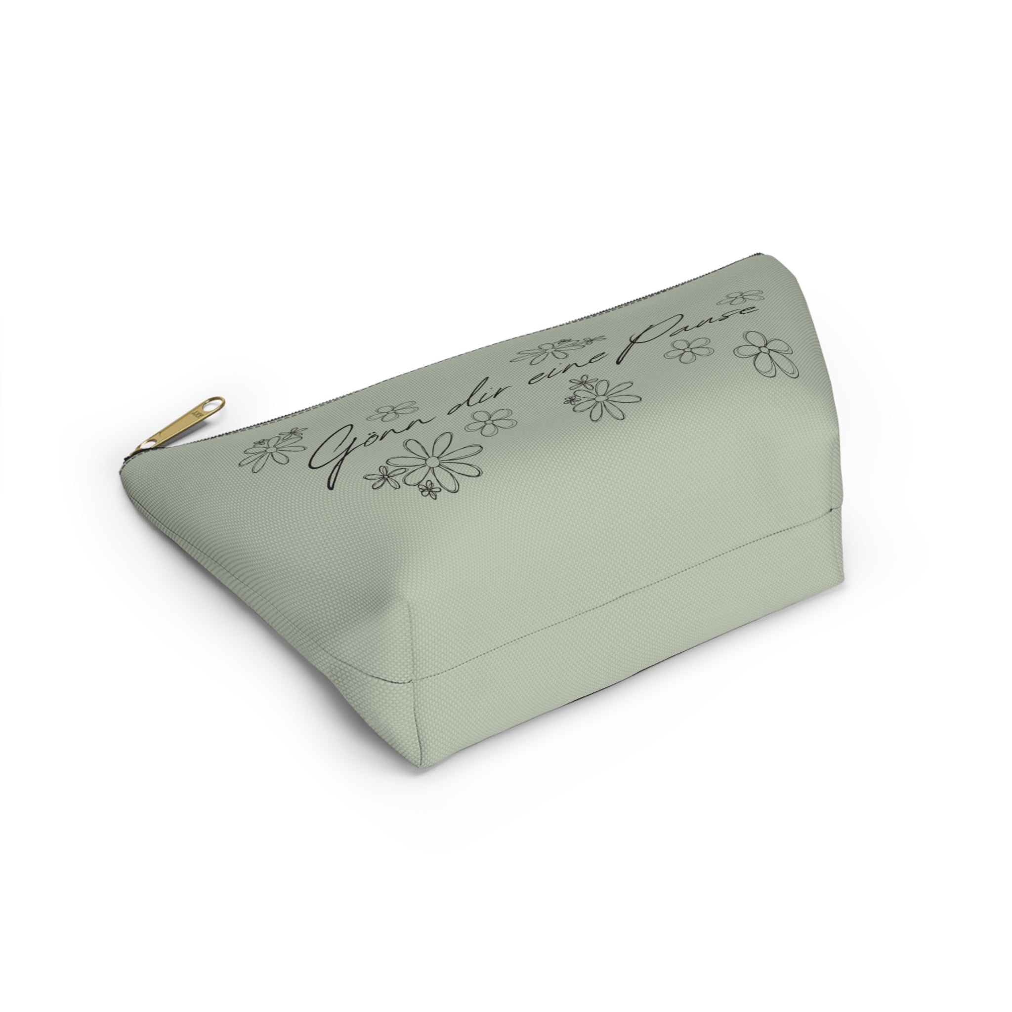 Gönn dir eine Pause Floral Makeup Bag, German mental health Accessory Pouch Bags La Vie Bien Gönn dir eine Pause Floral Makeup Bag, German mental health Accessory Pouch