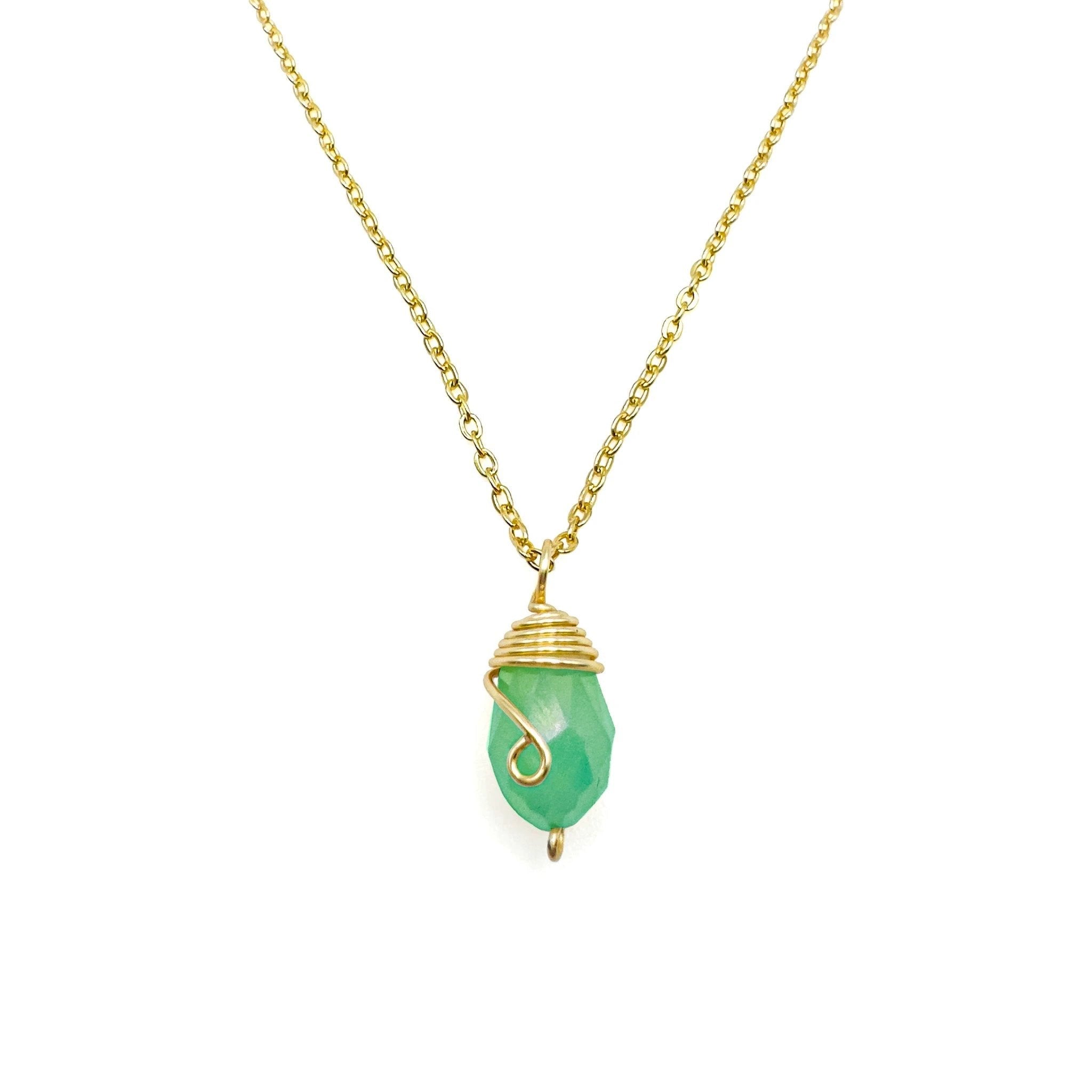 Gold Birthstone necklace by Alegria Accessories Inc