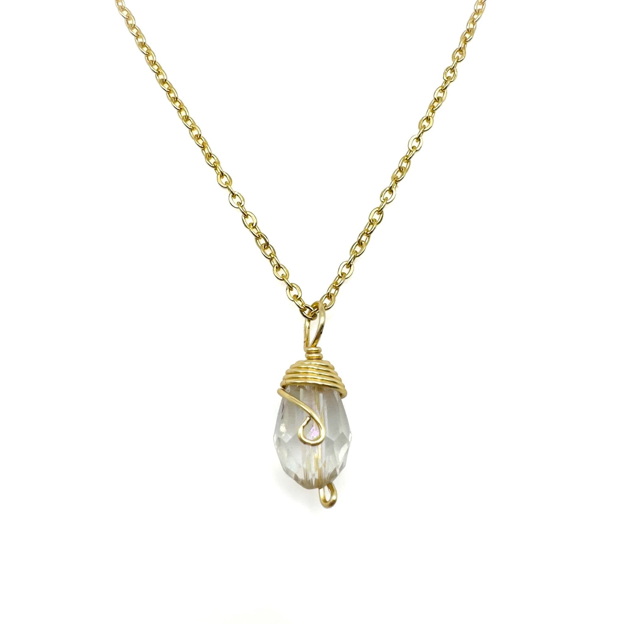 Gold Birthstone necklace by Alegria Accessories Inc
