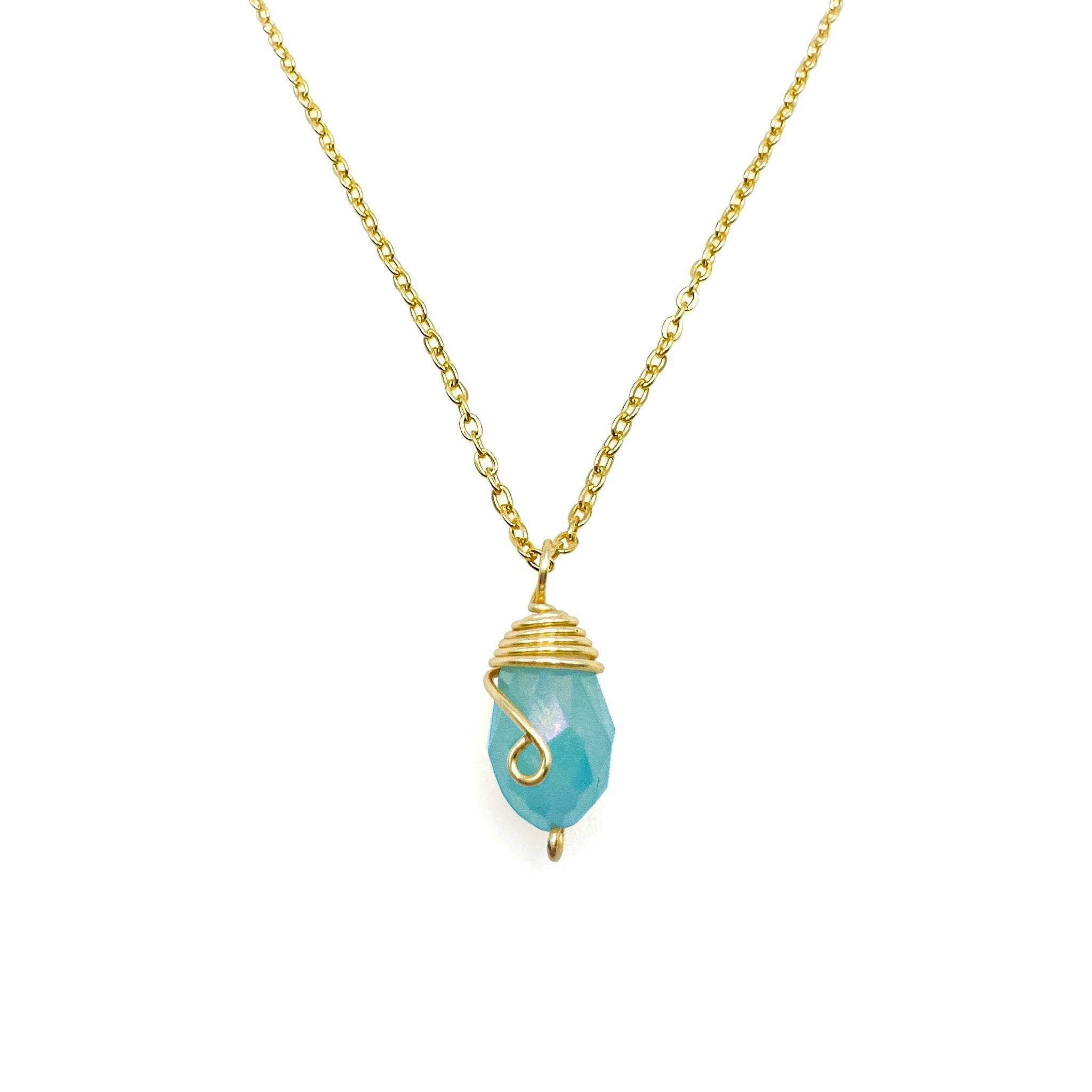 Gold Birthstone necklace by Alegria Accessories Inc
