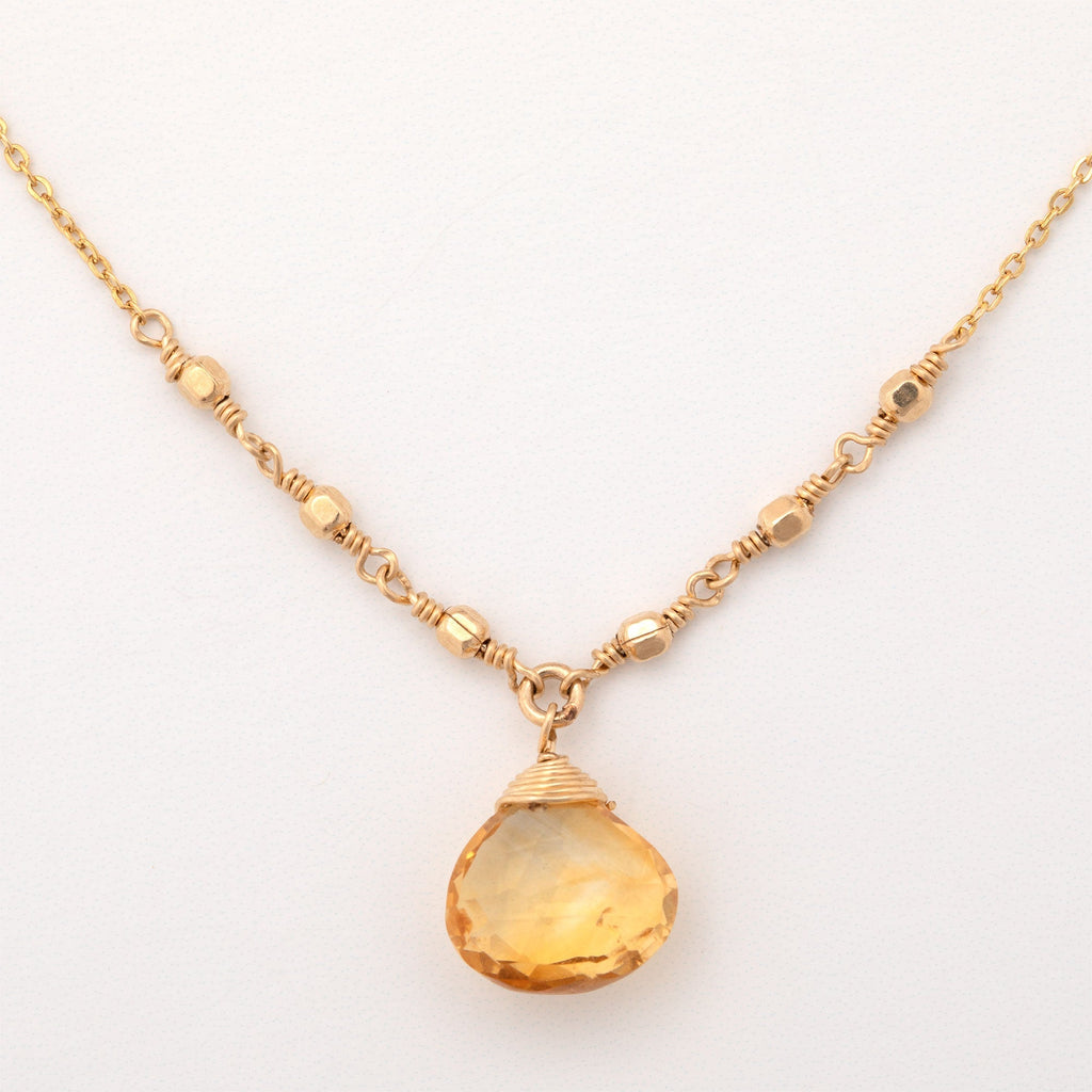 Gold Filled Necklace with Gemstone Necklaces - Fine La Vie Bien Gold Filled Necklace with Gemstone