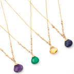 Gold Filled Necklace with Gemstone Necklaces - Fine La Vie Bien Gold Filled Necklace with Gemstone