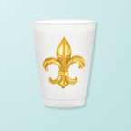 Gold Fleur De Lis Frosted Cups Frosted Cups La Vie Bien Gold Fleur De Lis Frosted Cups