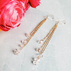 Gold Herkimer Diamond Threader Earrings Bridal Collection La Vie Bien Gold Herkimer Diamond Threader Earrings