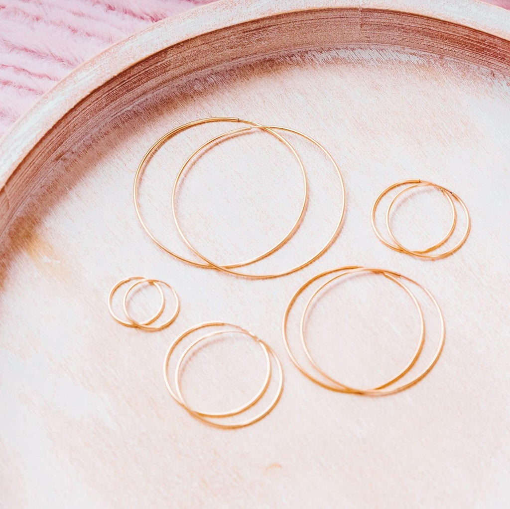 Gold Hoop Earrings Earrings La Vie Bien Gold Hoop Earrings