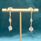 Gold Mesh Hanging Earring Earrings La Vie Bien Gold Mesh Hanging Earring