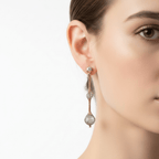 Gold Mesh Hanging Earring Earrings La Vie Bien Gold Mesh Hanging Earring