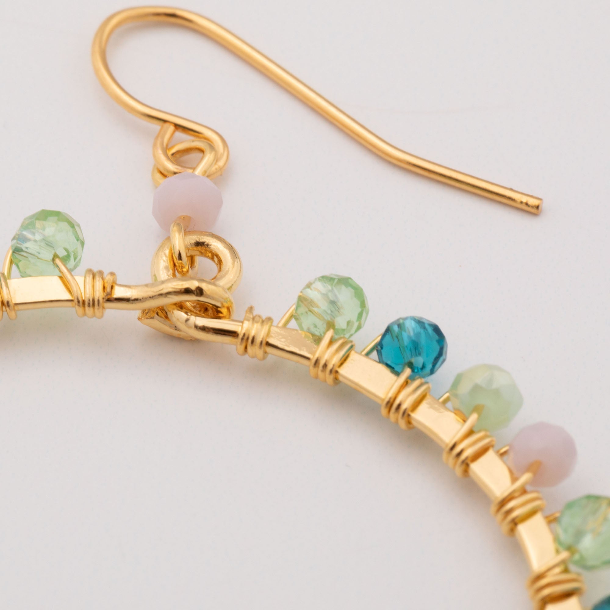 Gold-Plated Bohemian Crystal Earrings Earrings - Fashion La Vie Bien Gold-Plated Bohemian Crystal Earrings