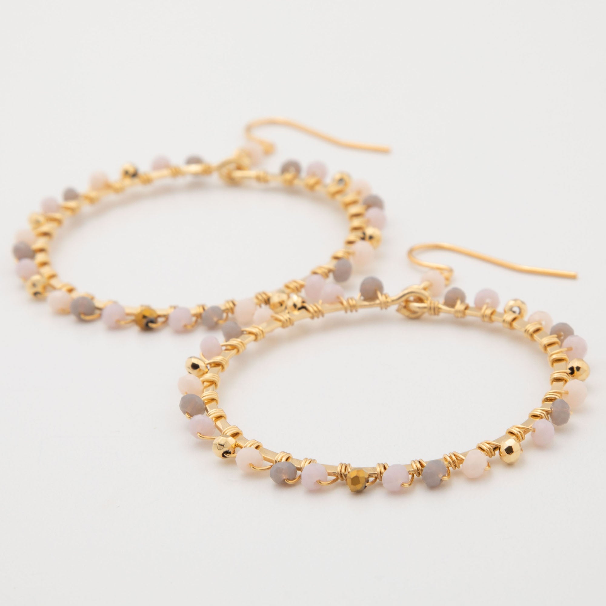 Gold-Plated Bohemian Crystal Earrings Earrings - Fashion La Vie Bien Gold-Plated Bohemian Crystal Earrings