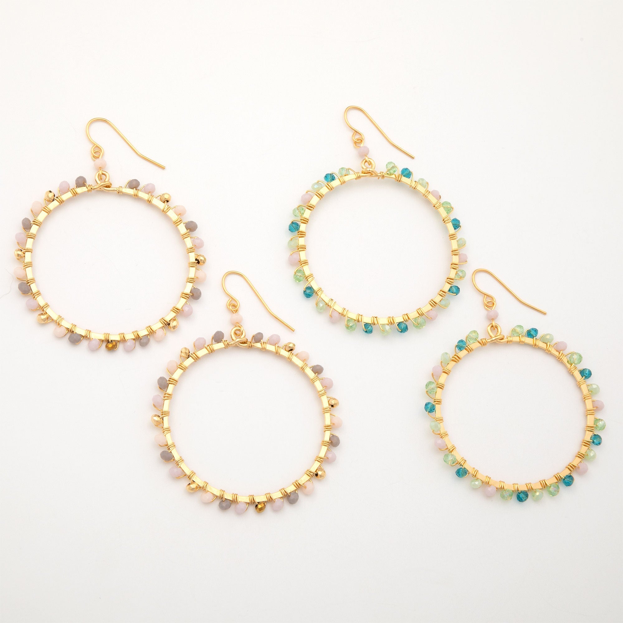 Gold-Plated Bohemian Crystal Earrings Earrings - Fashion La Vie Bien Gold-Plated Bohemian Crystal Earrings
