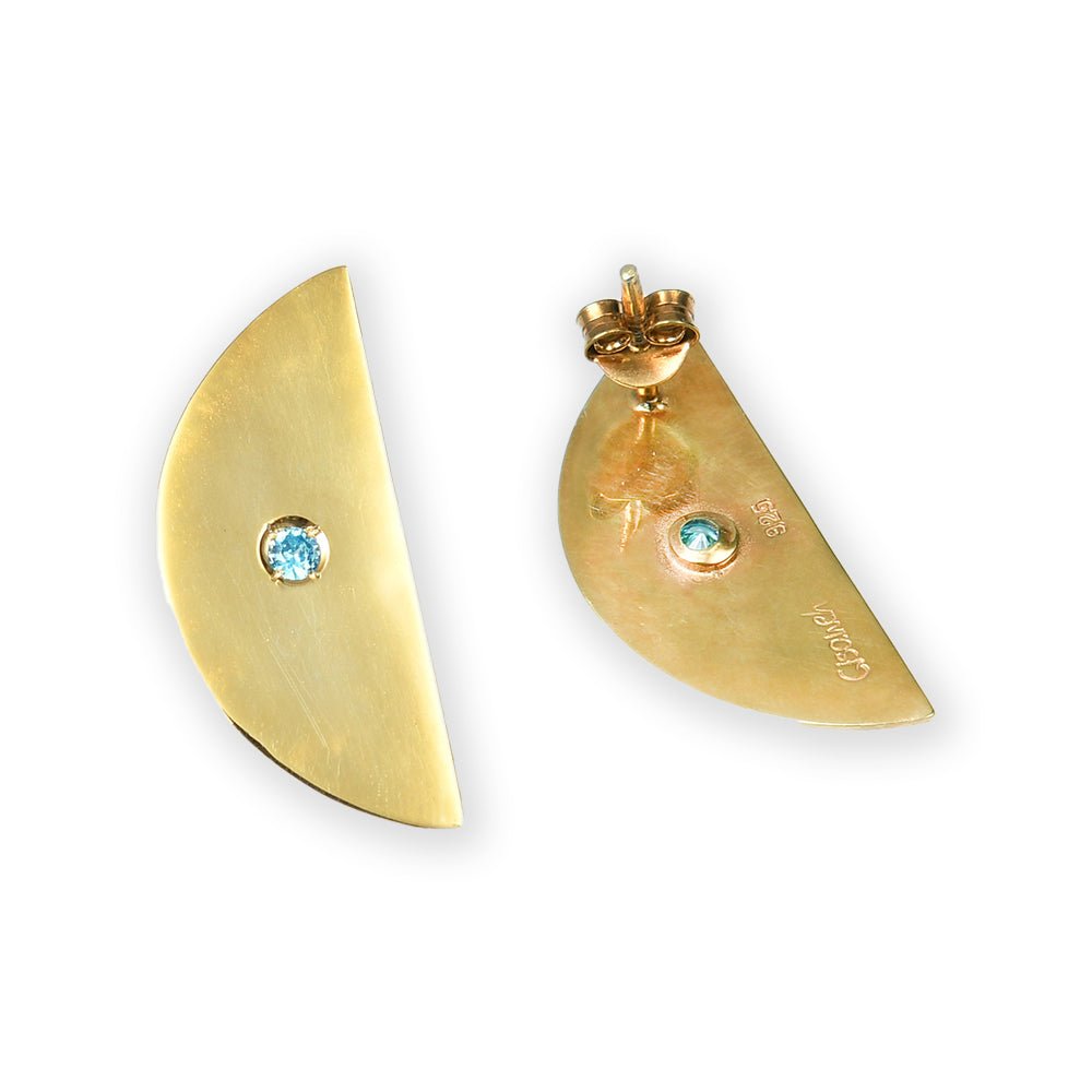 Gold-Plated Sterling Silver Earrings with Zircon La Vie Bien Gold-Plated Sterling Silver Earrings with Zircon