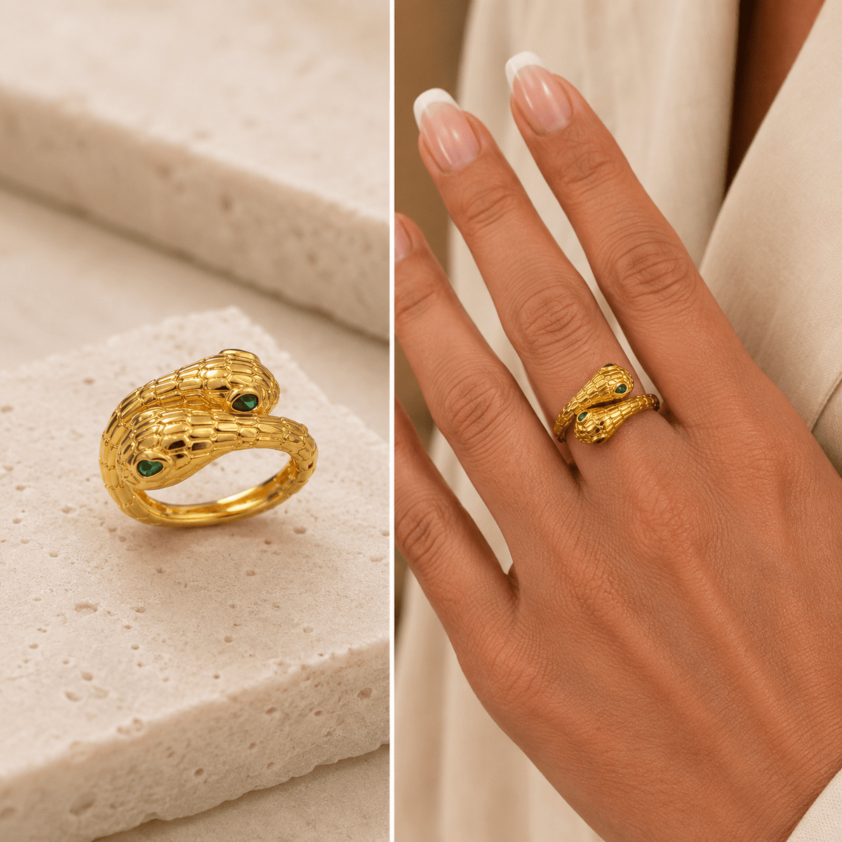 Gold Serpent Ring Ring La Vie Bien Gold Serpent Ring