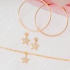 Gold Star Hoop Earrings La Vie Bien Gold Star Hoop Earrings