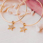 Gold Star Hoop Earrings La Vie Bien Gold Star Hoop Earrings