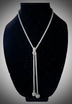 Gold Tie Y Lariat Necklace