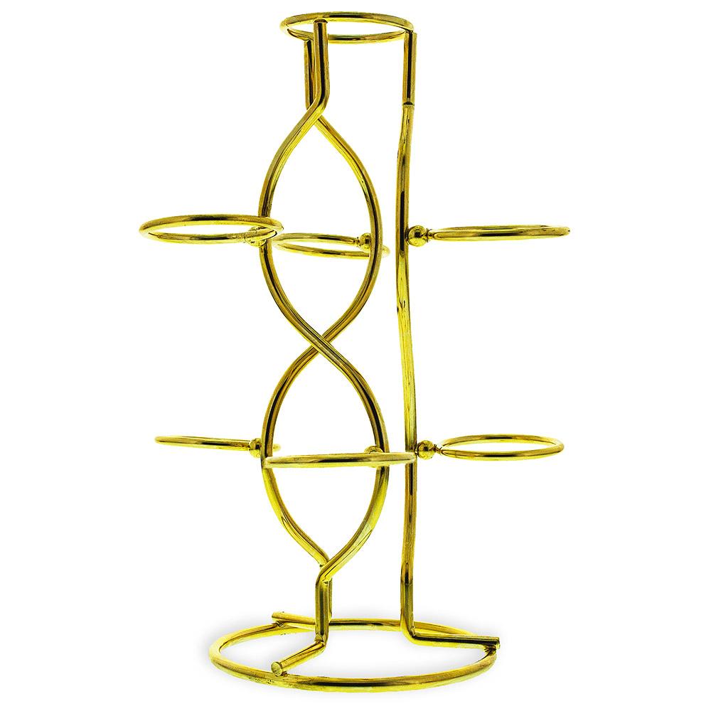 Gold Tone Metal Display Stand - Holds 7 Eggs Spheres 7.5 Inches Tall Egg Decorating > Stands > Metal La Vie Bien Gold Tone Metal Display Stand - Holds 7 Eggs Spheres 7.5 Inches Tall