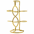 Gold Tone Metal Display Stand - Holds 7 Eggs Spheres 7.5 Inches Tall Egg Decorating > Stands > Metal La Vie Bien Gold Tone Metal Display Stand - Holds 7 Eggs Spheres 7.5 Inches Tall