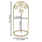 Gold Tone Metal Swirl Arch Ornament Stand Display 7.75 Inches Ornament Stands La Vie Bien Gold Tone Metal Swirl Arch Ornament Stand Display 7.75 Inches