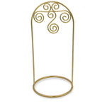 Gold Tone Metal Swirl Arch Ornament Stand Display 7.75 Inches Ornament Stands La Vie Bien Gold Tone Metal Swirl Arch Ornament Stand Display 7.75 Inches
