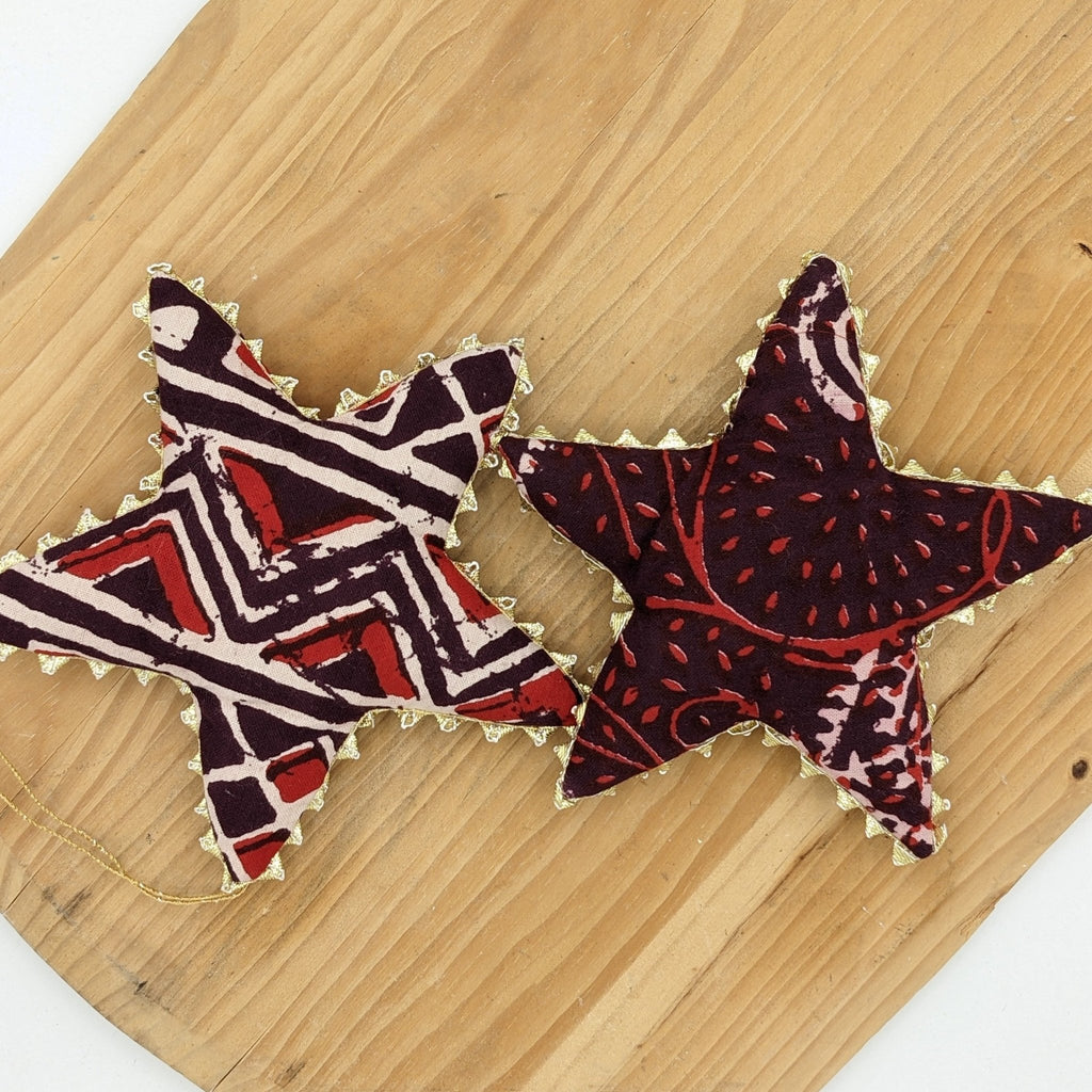 Gold Trimmed Star Ornaments