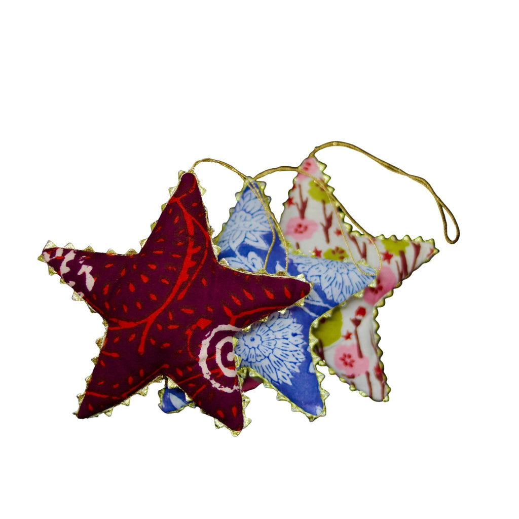 Gold Trimmed Star Ornaments