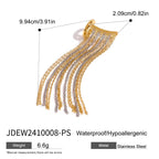 Golden Cascade Fringe Ear Cuff Earrings La Vie Bien Golden Cascade Fringe Ear Cuff