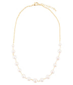 Golden Chain and White Pearl Necklaces Necklaces La Vie Bien Golden Chain and White Pearl Necklaces