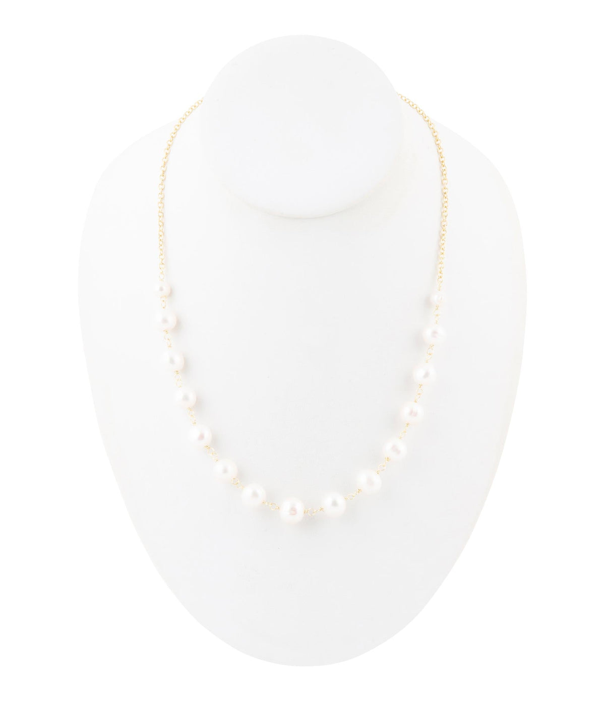 Golden Chain and White Pearl Necklaces Necklaces La Vie Bien Golden Chain and White Pearl Necklaces