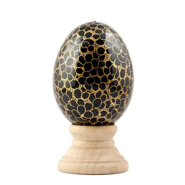 Golden Circles Hand Painted Wooden Easter Egg Easter Eggs > Wooden > Singles La Vie Bien Golden Circles Hand Painted Wooden Easter Egg