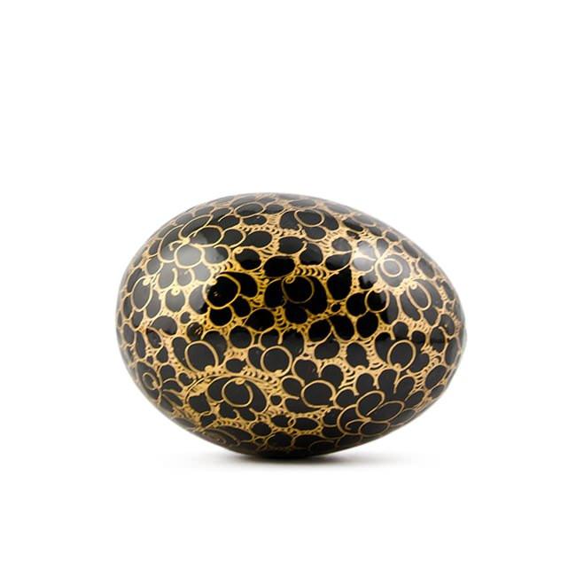 Golden Circles Hand Painted Wooden Easter Egg Easter Eggs > Wooden > Singles La Vie Bien Golden Circles Hand Painted Wooden Easter Egg