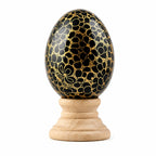 Golden Circles Hand Painted Wooden Easter Egg Easter Eggs > Wooden > Singles La Vie Bien Golden Circles Hand Painted Wooden Easter Egg