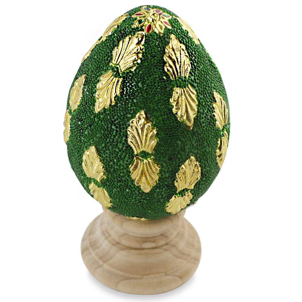 Golden Leaves Wooden Easter Egg Easter Eggs > Wooden > Singles La Vie Bien Golden Leaves Wooden Easter Egg