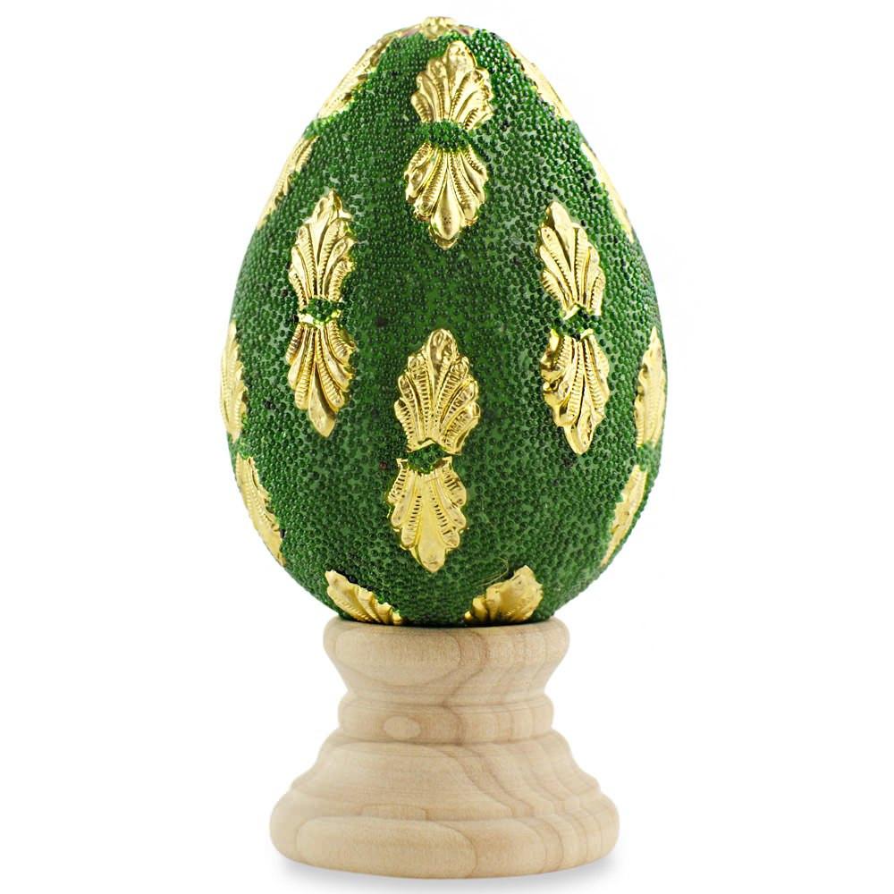 Golden Leaves Wooden Easter Egg Easter Eggs > Wooden > Singles La Vie Bien Golden Leaves Wooden Easter Egg