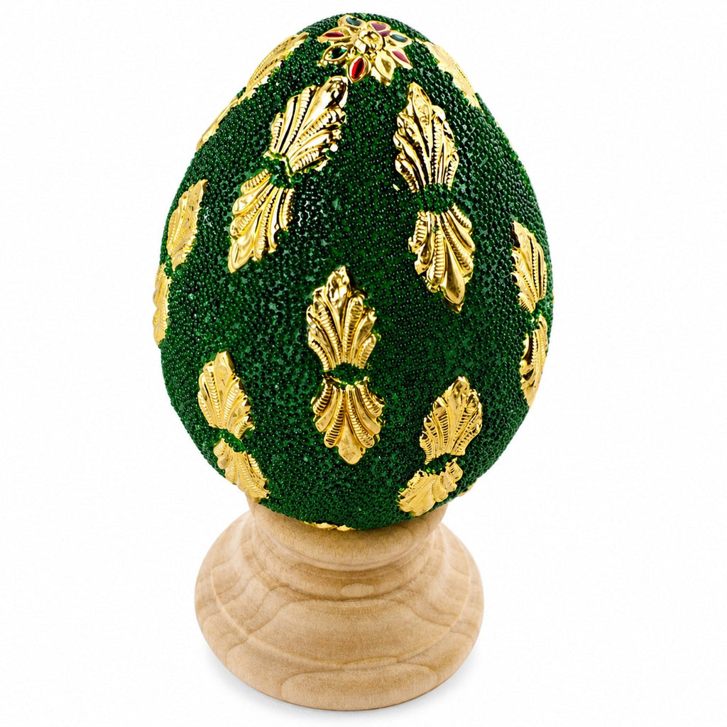 Golden Leaves Wooden Easter Egg Easter Eggs > Wooden > Singles La Vie Bien Golden Leaves Wooden Easter Egg