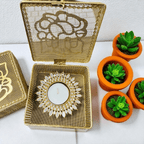 Golden Metal Ganesha Gift Boxes - Perfect To Pack Small Gifts Like Diya, Jewelry La Vie Bien Golden Metal Ganesha Gift Boxes - Perfect To Pack Small Gifts Like Diya, Jewelry