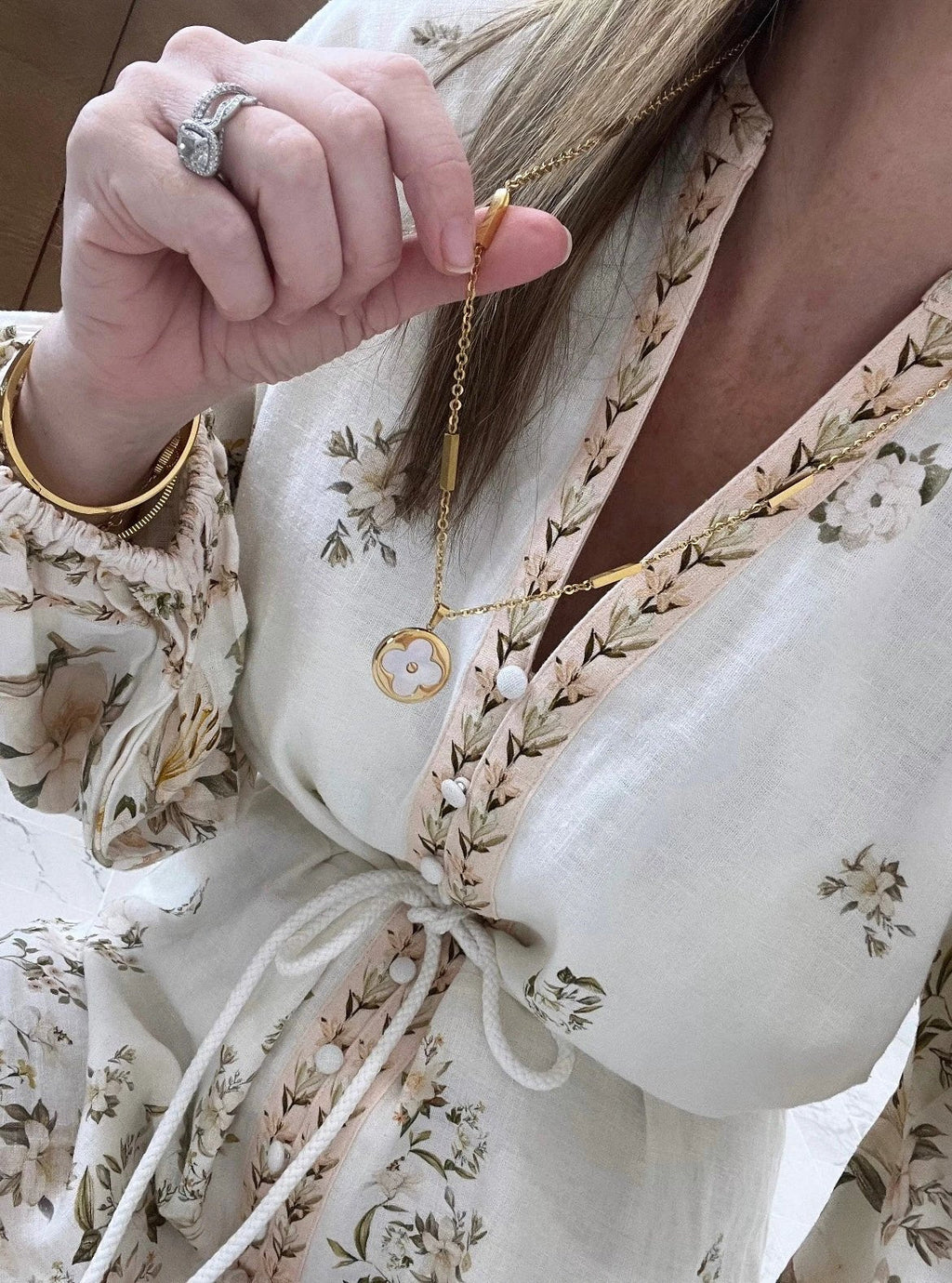 Golden Pearl Shell Clover Necklace - Love. Luck. Hope & Faith by Curated By Suarez