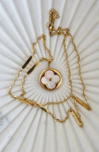 Golden Pearl Shell Clover Necklace - Love. Luck. Hope & Faith by Curated By Suarez