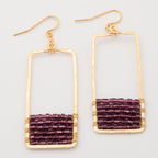 Golden Rectangle & Crystal Earrings Earrings - Fashion La Vie Bien Golden Rectangle & Crystal Earrings